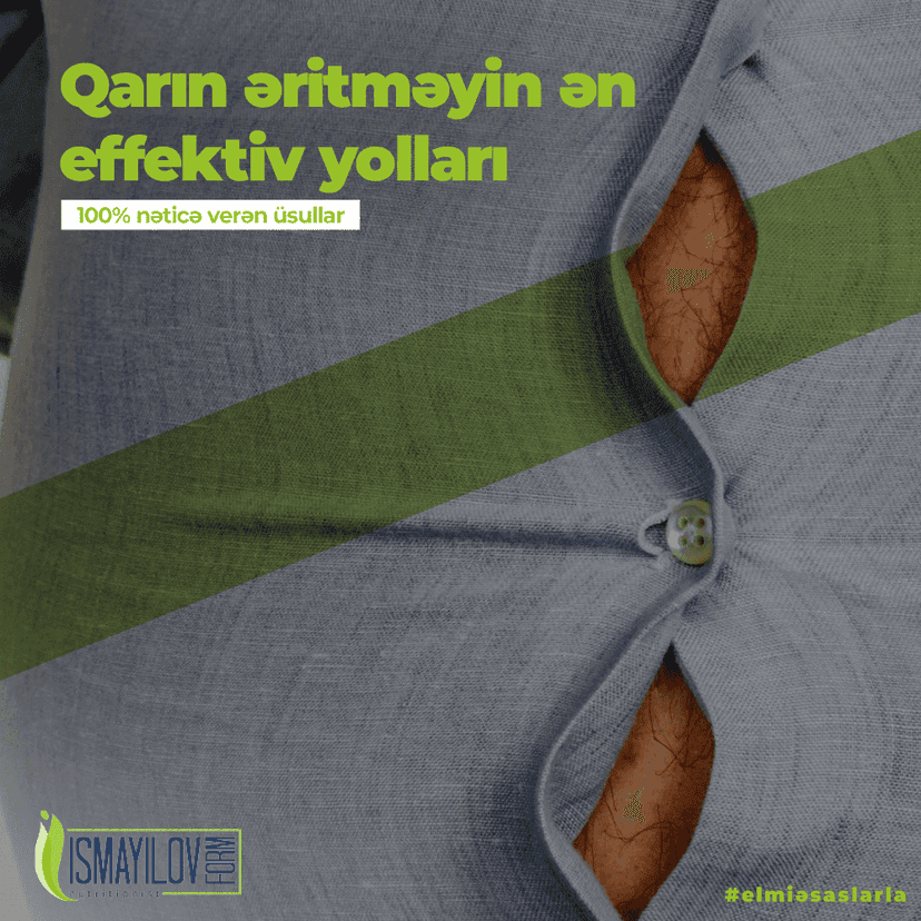 Qarın əritməyin ən effektiv yolları-100% nəticə